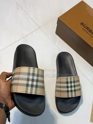 Burberry Vintage Check Furley Slide in Archive Beige and Black|buy Now