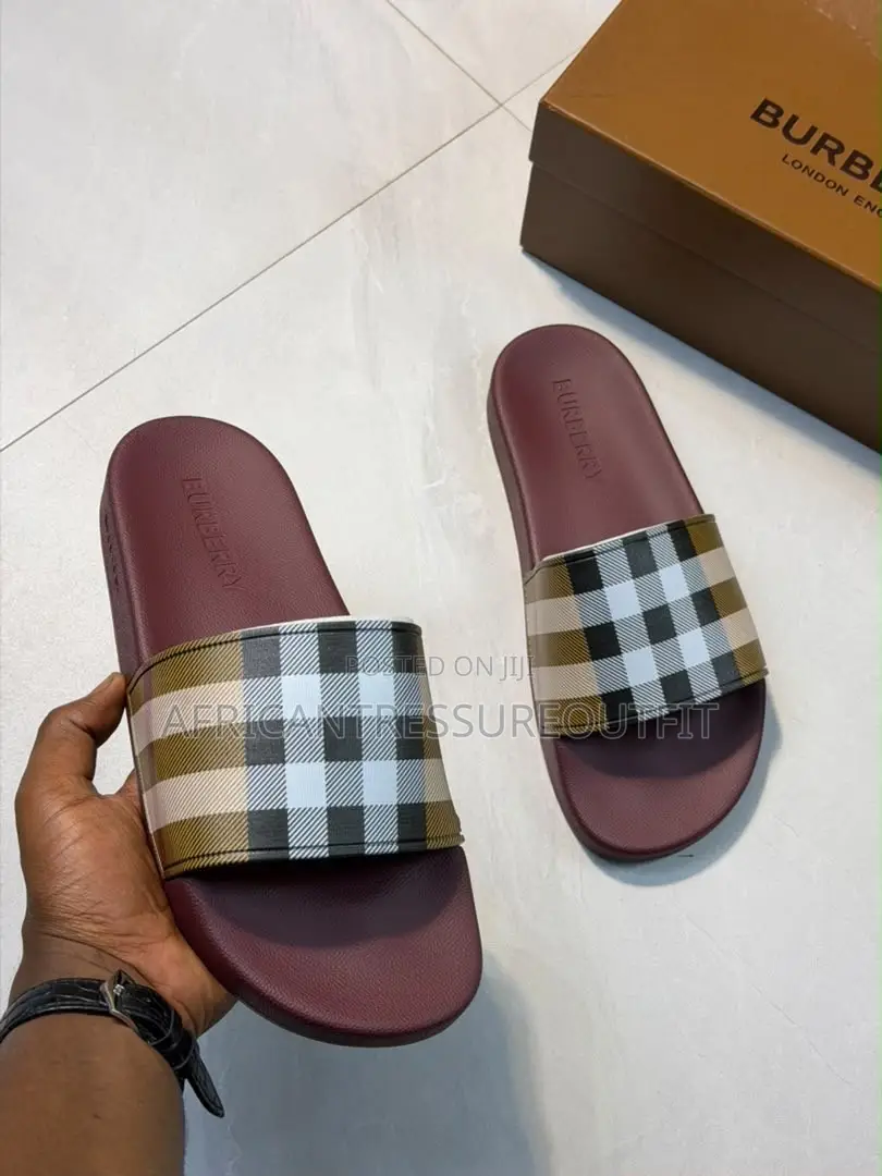 Burberry Vintage Check Furley Slide in Archive Beige and Black|buy Now