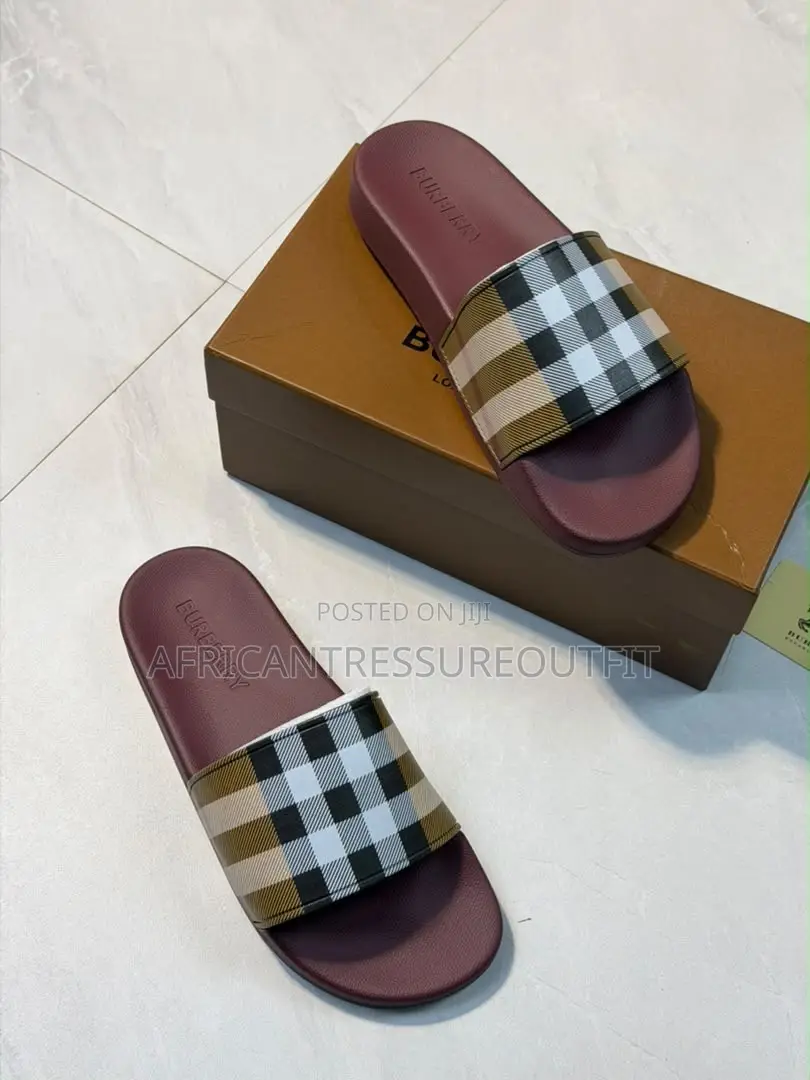 Burberry Vintage Check Furley Slide in Archive Beige and Black|buy Now