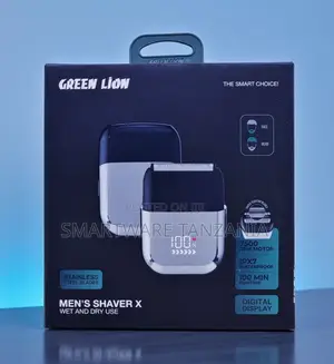 Green Lion Men's Shaver X, IPX7 Waterproof, 7500 RPM, Digital Display