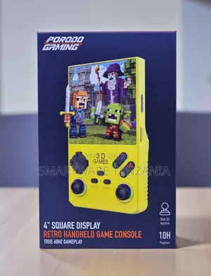 Porodo Gaming 4-Inch Square Retro Handheld Game Console, 10H Playtime