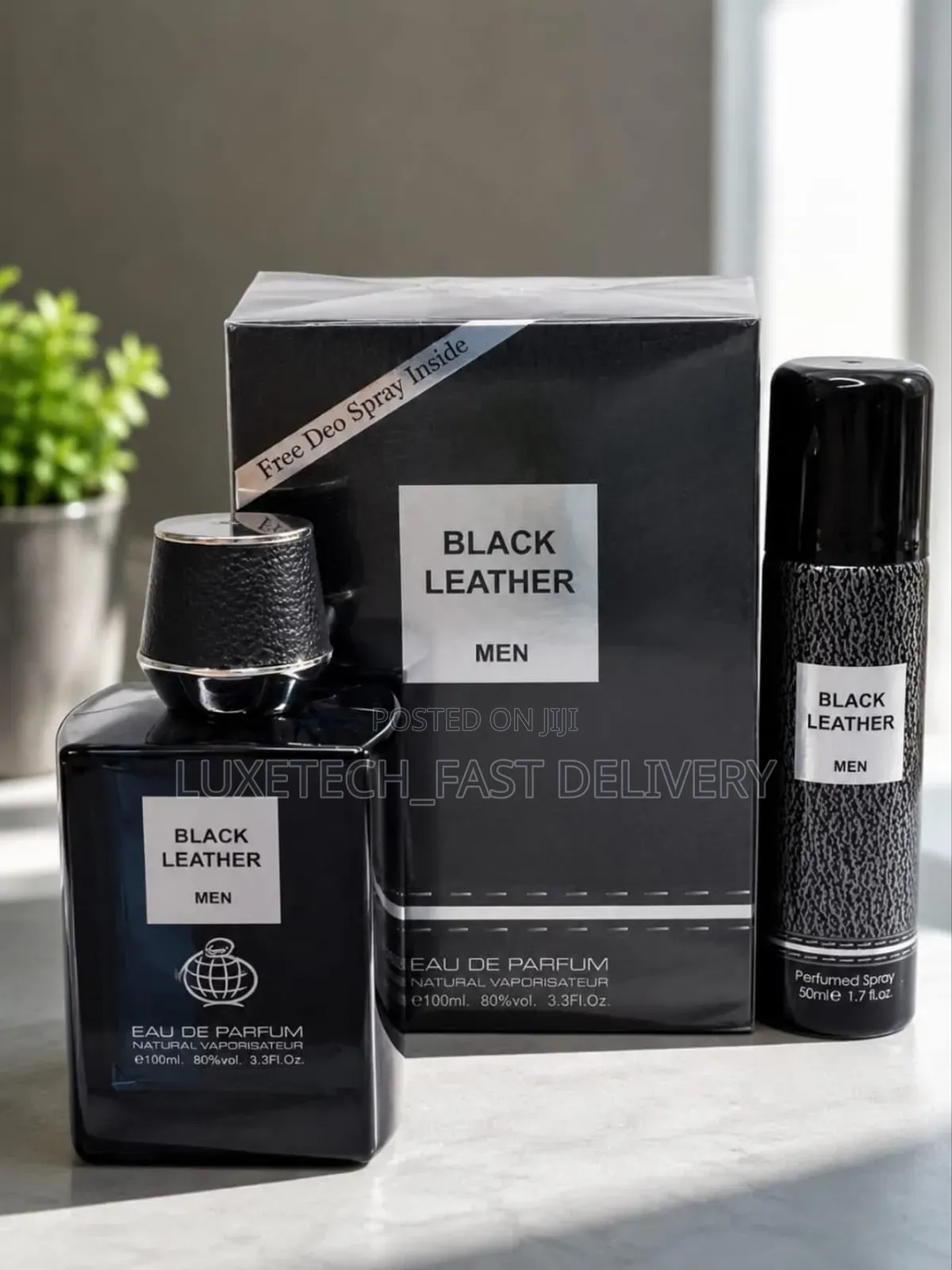 Black Leather Men EDP 100ml + 50ml Deodorant – Bold Confident Scent