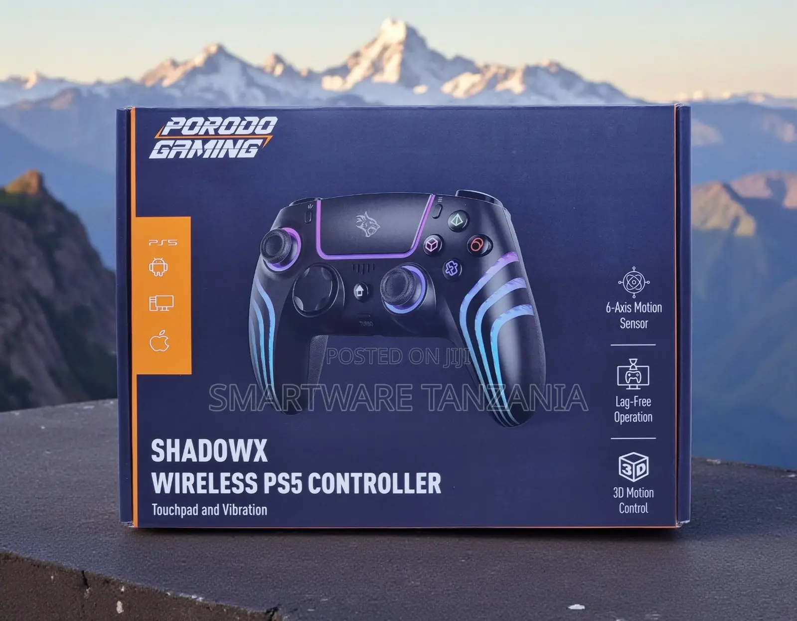 Porodo ShadowWX Wireless PS5 Controller With Touchpad and Vibration
