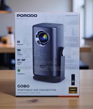 Porodo Gobo Portable Air Projector 150 ANSI Lumens, 1080P Full HD