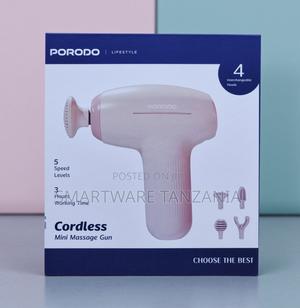 Porodo Cordless Mini Massage Gun With 5 Speed Levels and 4 Heads ...