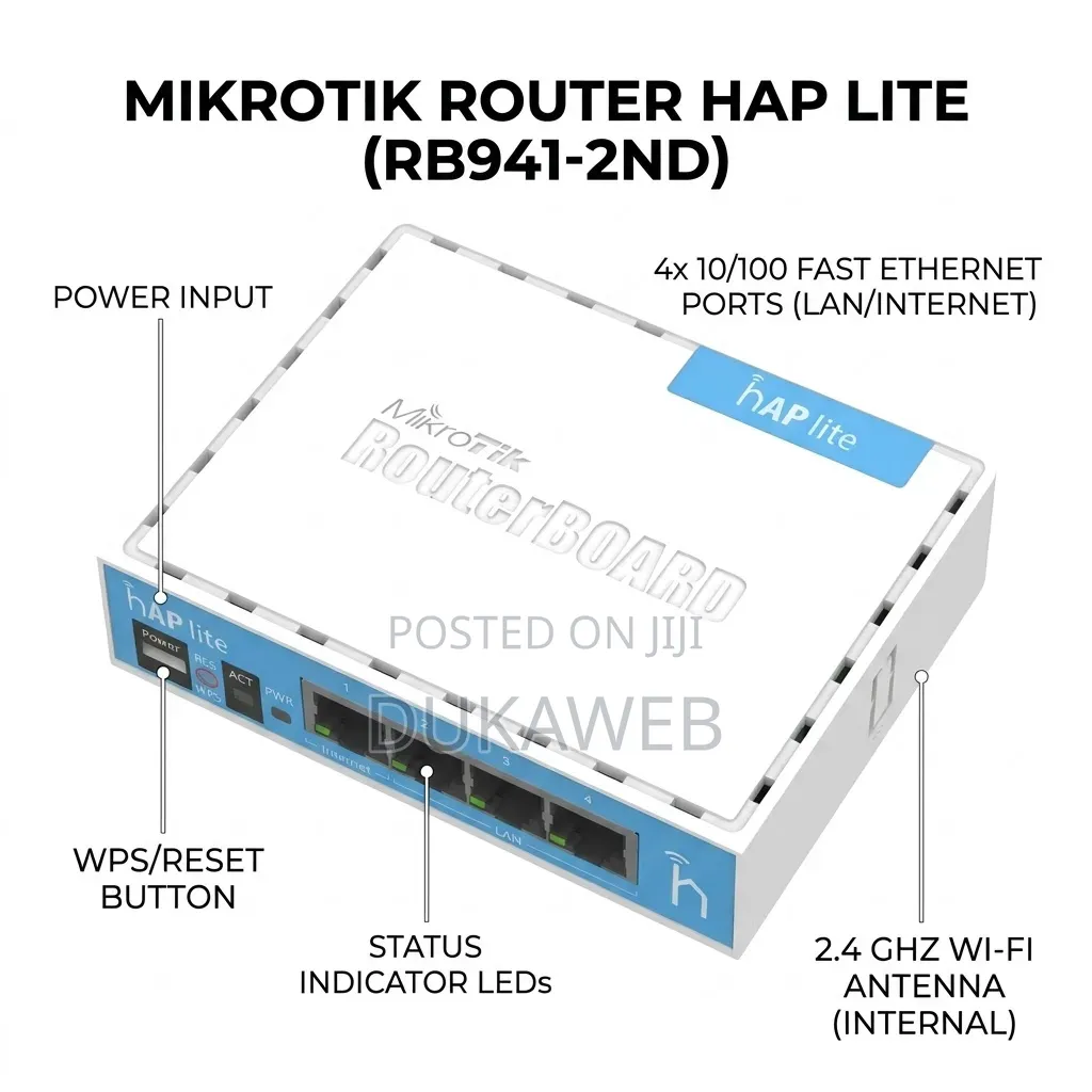 MikroTik hAP Lite (RB941-2nD) – 2.4GHz Router