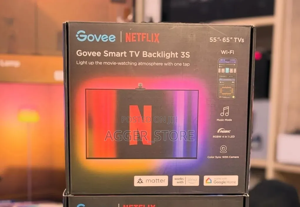 Govee Smart TV Backlight 3S (Netflix Edition) for 55"–65" Televisions