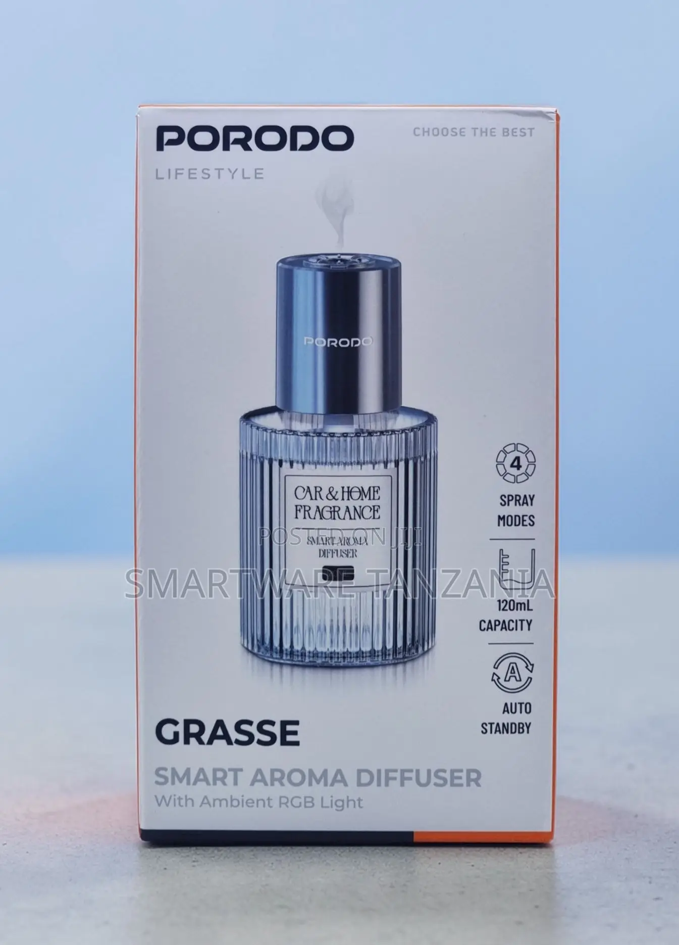 Porodo Grasse Smart Aroma Diffuser With 120mL Capacity and RGB Light