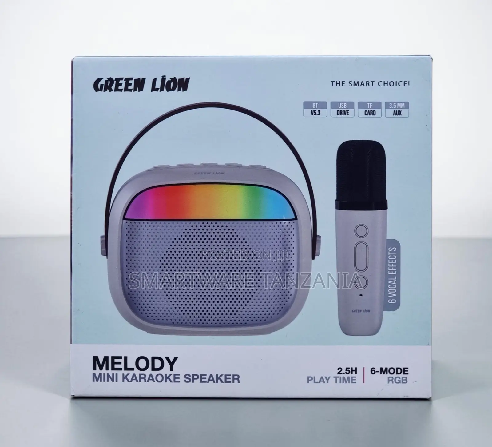 Green Lion Melody Mini Karaoke Speaker With Bluetooth 5.3, USB, AUX