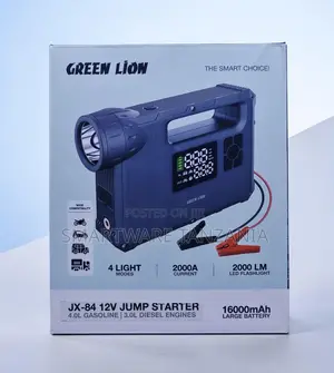 GREEN LION JX-84 12V Jump Starter, 4.0L Gasoline & 3.0L Diesel Engines