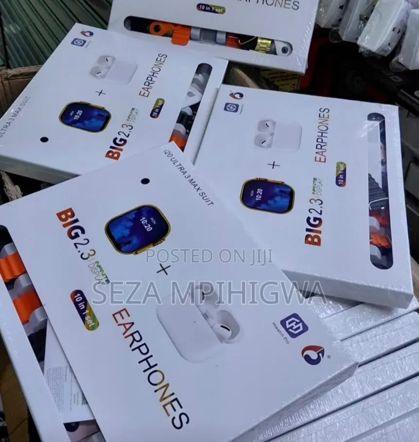 Smartwatch Ultra 3 (BIG 2.3") Yenye Earphones Na Seti Ya Vifaa