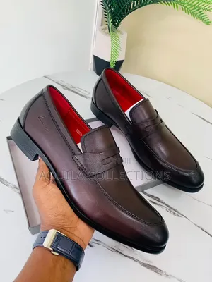 Leather Penny Loafers With Red Lining