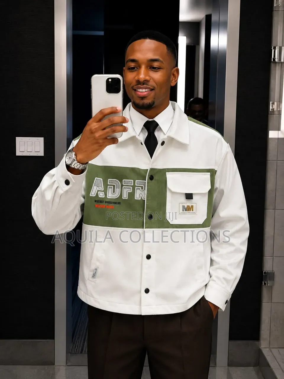 "Sage Corduroy Shirt Jacket"