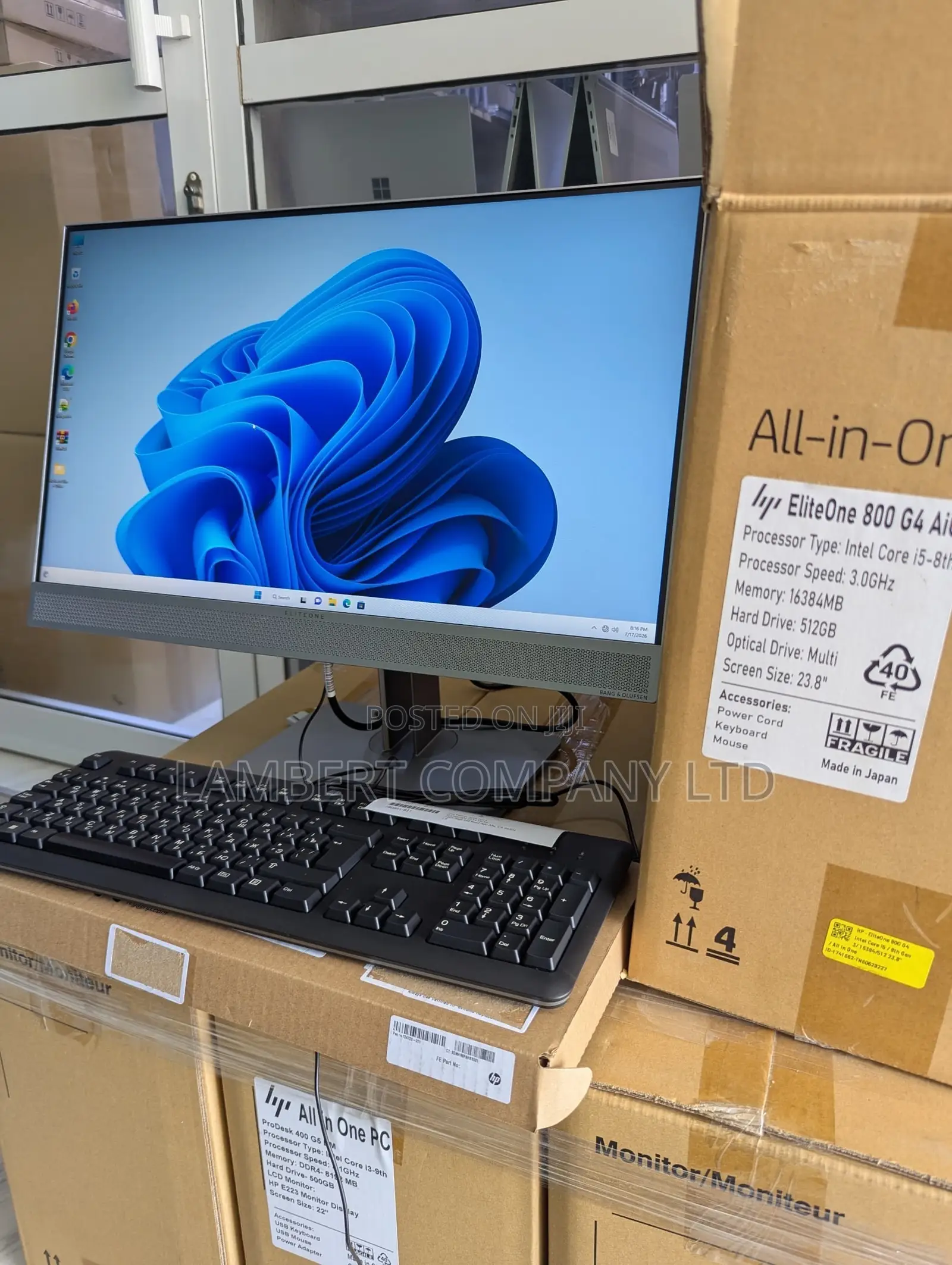 New Desktop Computer HP EliteOne 800 8GB Intel Core i5 SSD 256GB