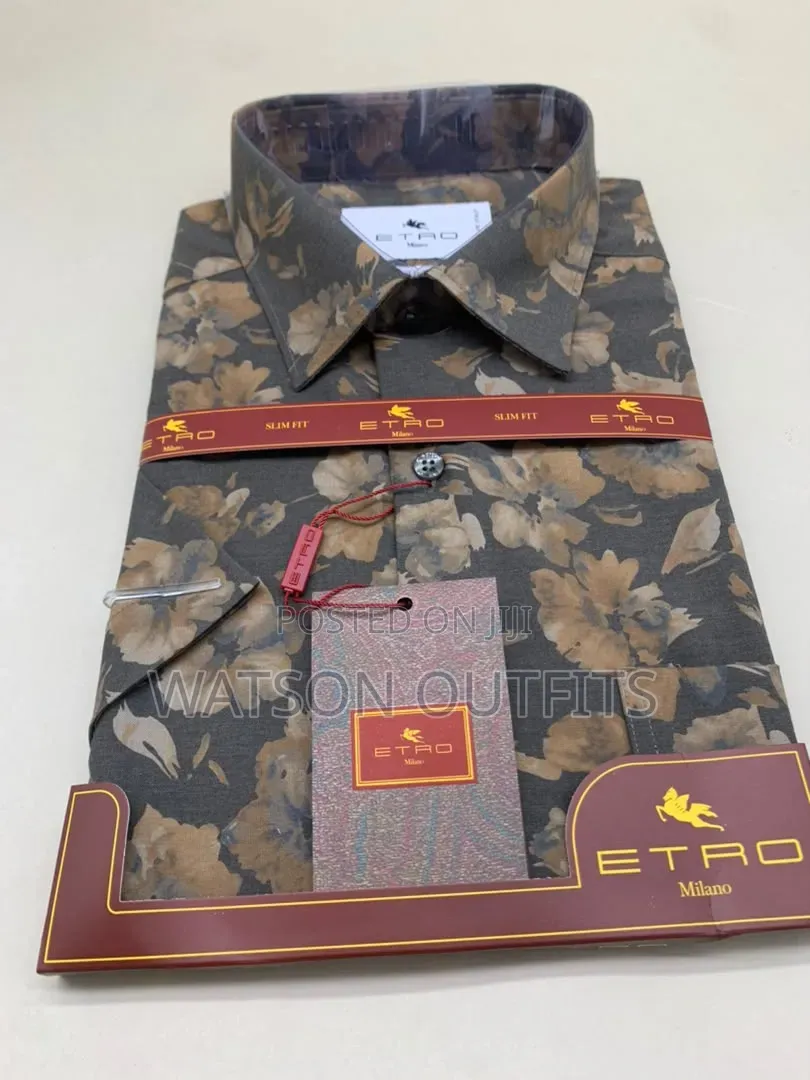 Men's New and Original Shirts in Etro Milano Turkey Materials Design