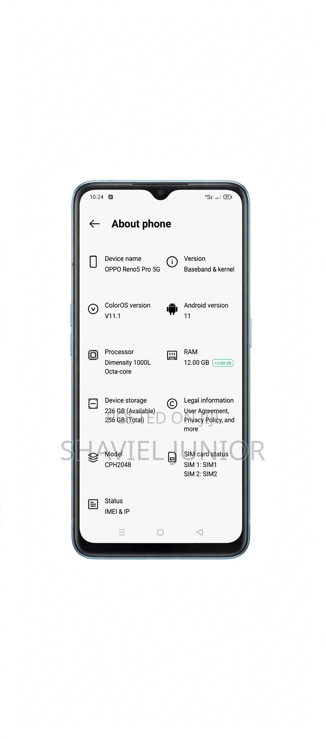 Oppo Reno 5 256 GB Blue