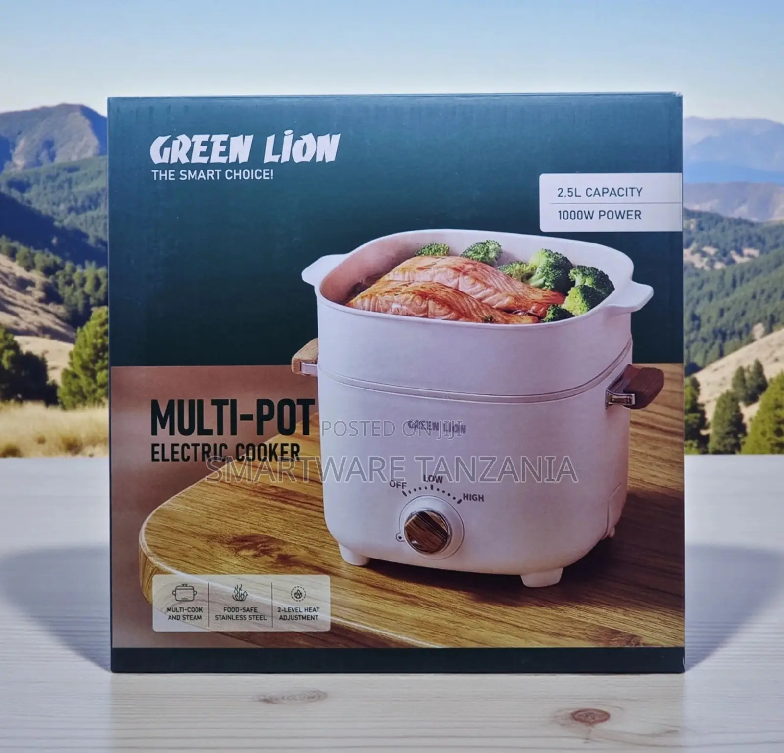 Potted J Box Green Lion Multi-Pot Electric Cooker 2.5L Capacity 1000W Power ...