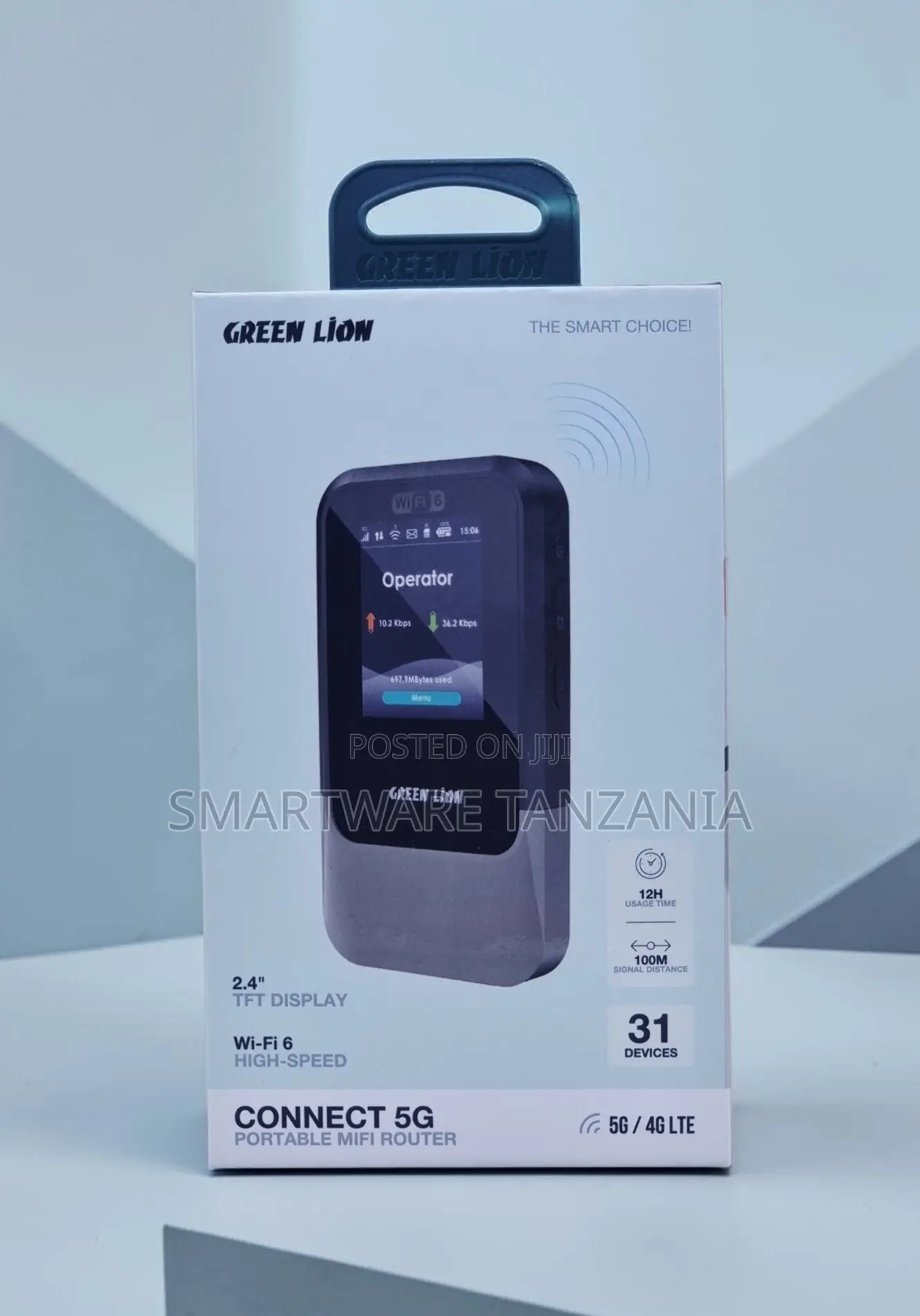 Green Lion Connect 5G Portable Mifi Router, Wi-Fi 6, 2.4