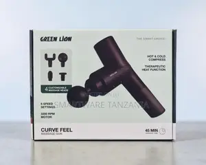 Green Lion Curve Feel Massage Gun With 3200 RPM Motor 6 Speed Settings