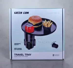 Green Lion Travel Tray Car Cup Holder With Anti-Slip Mat, 2kg Capacity