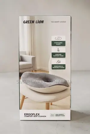 Green Lion Ergoflex Comfort Seat Cushion, Contoured Shape, Memory Foam