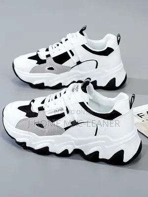 Women Chunky Sneakers Beige 36-44 New