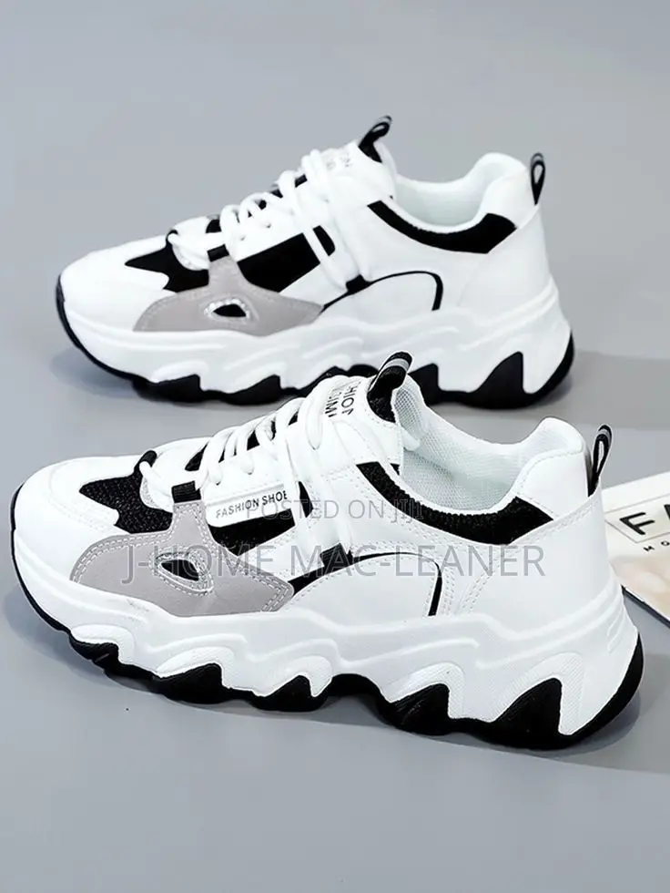 Women Chunky Sneakers Beige 36-44 New