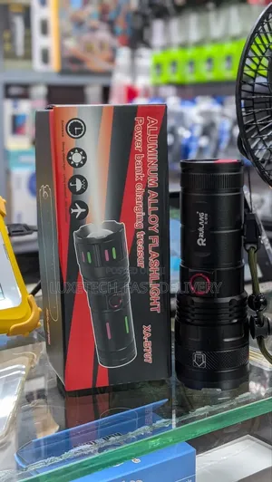 Rechargeable LED Flashlight – Zoomable Torch With Power Bank Function