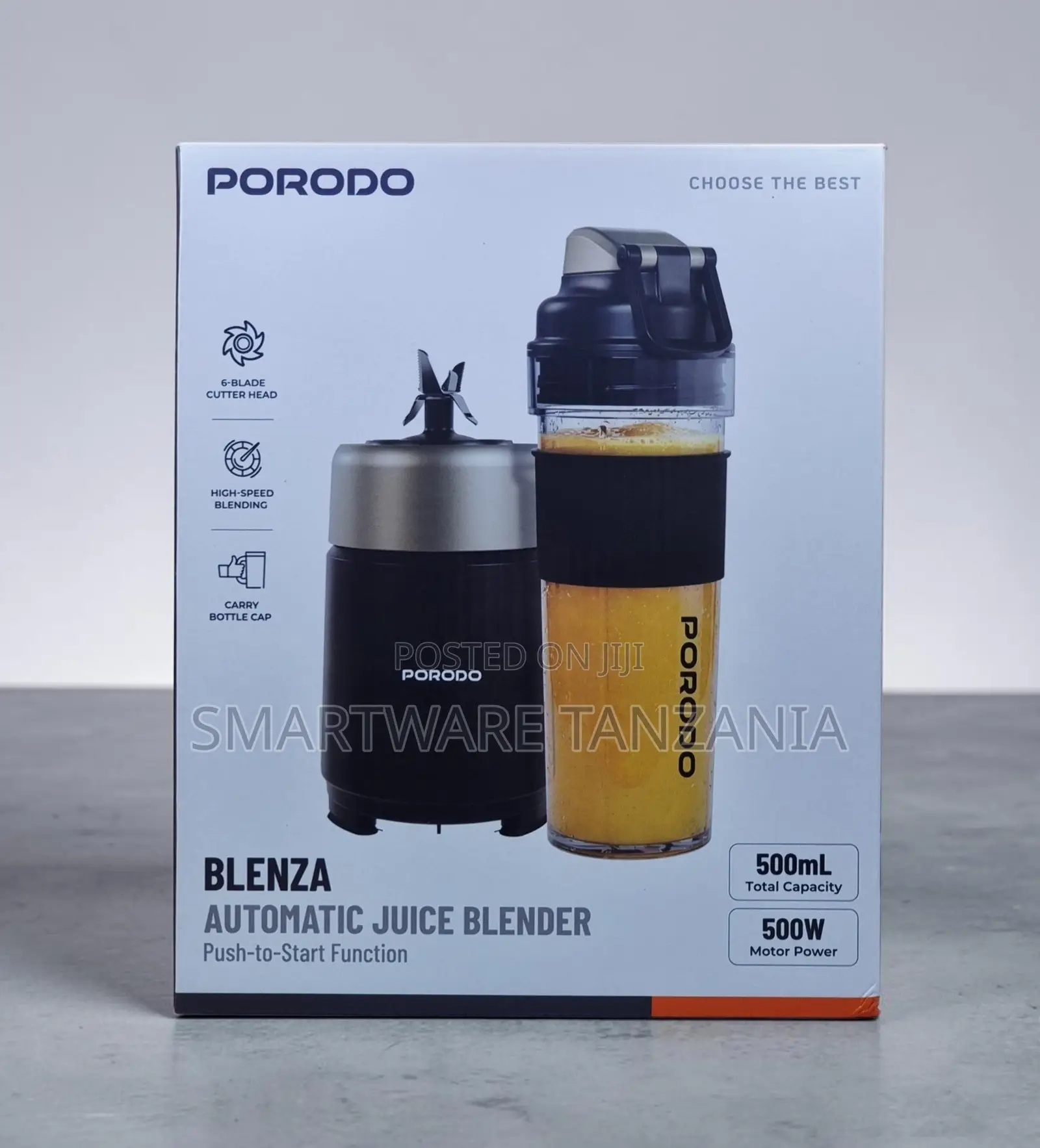 Porodo Blenza Automatic Juice Blender 500ml Capacity, 500W Motor Power
