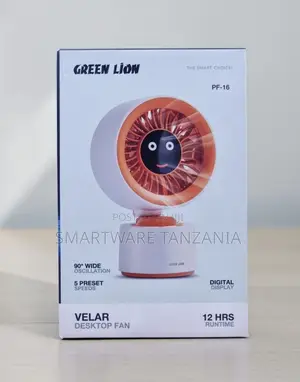 Green Lion Velar Desktop Fan, 90° Oscillation, 12 Hours, 5 Speeds
