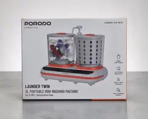 Porodo Launder Twin 2L Portable Mini Washing Machine With Low Noise