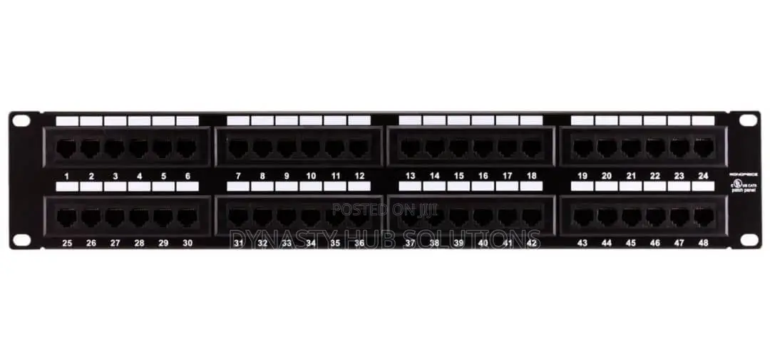 EPP6AK4800 CAT6A 48 Port UTP Patch Panel 1U, Black
