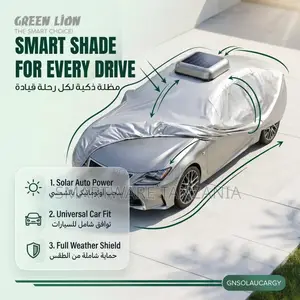 Green Lion Solar Auto Car Cover With Anti-Theft Alarm, Universal Fit
