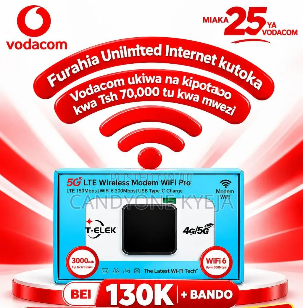 Vodacom 4G MiFi R207 Original-Bettry 8Hrs-Watu10