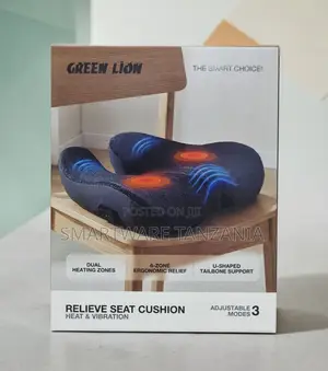 Green Lion Ergonomic Seat Cushion, Dual Heating Zones and Vibration