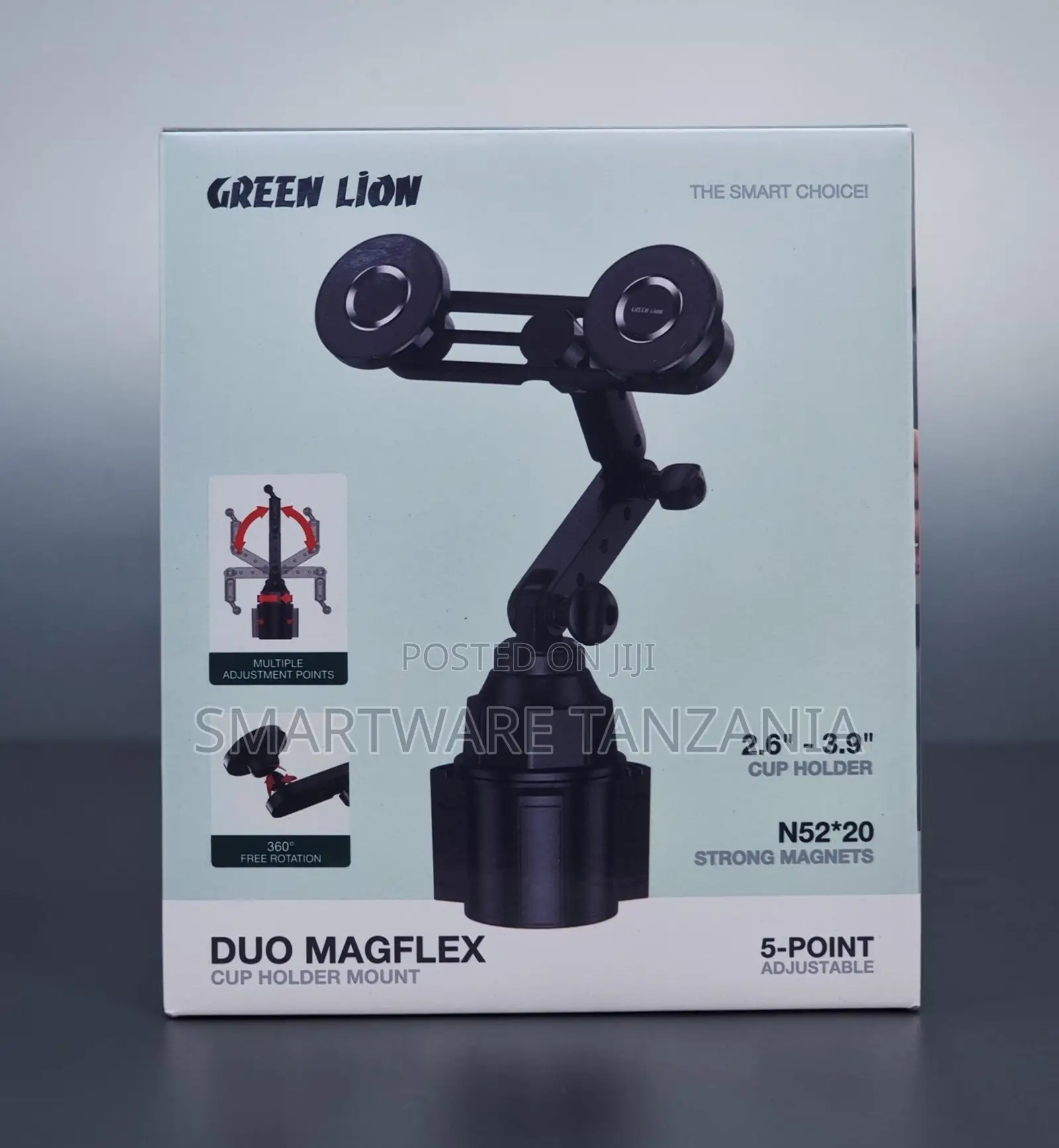 Green Lion Duo Magflex Adjustable Cup Holder Mount With Strong Magnets