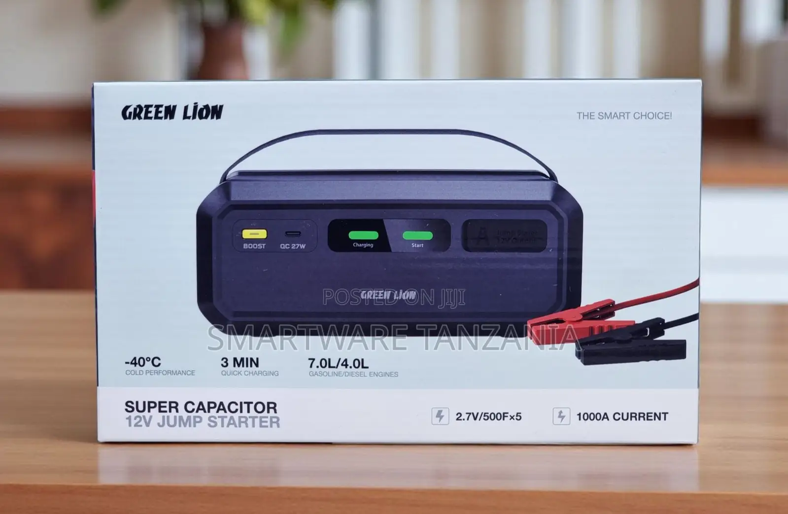 Green Lion Super Capacitor 12V Jump Starter 1000A Current Quick Charge