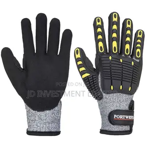 A722 - Impact C13 Nitrile Sandy Reinforced Palm Glove Grey/Black