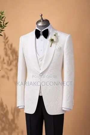 Shawl Lapel Jacquard Tuxedo Suit