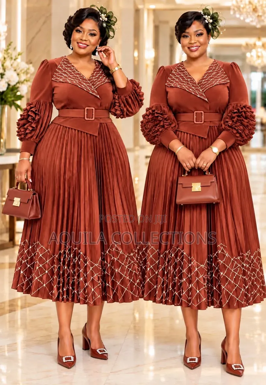 Classic Elegant Pleated Midi Set