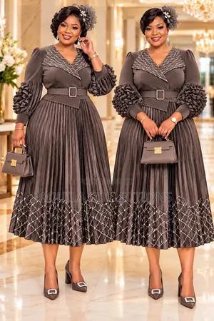 Classic Elegant Pleated Midi Set