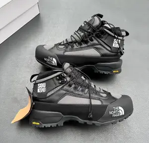 Lace-Up Hiking Boots With Vibram Sole