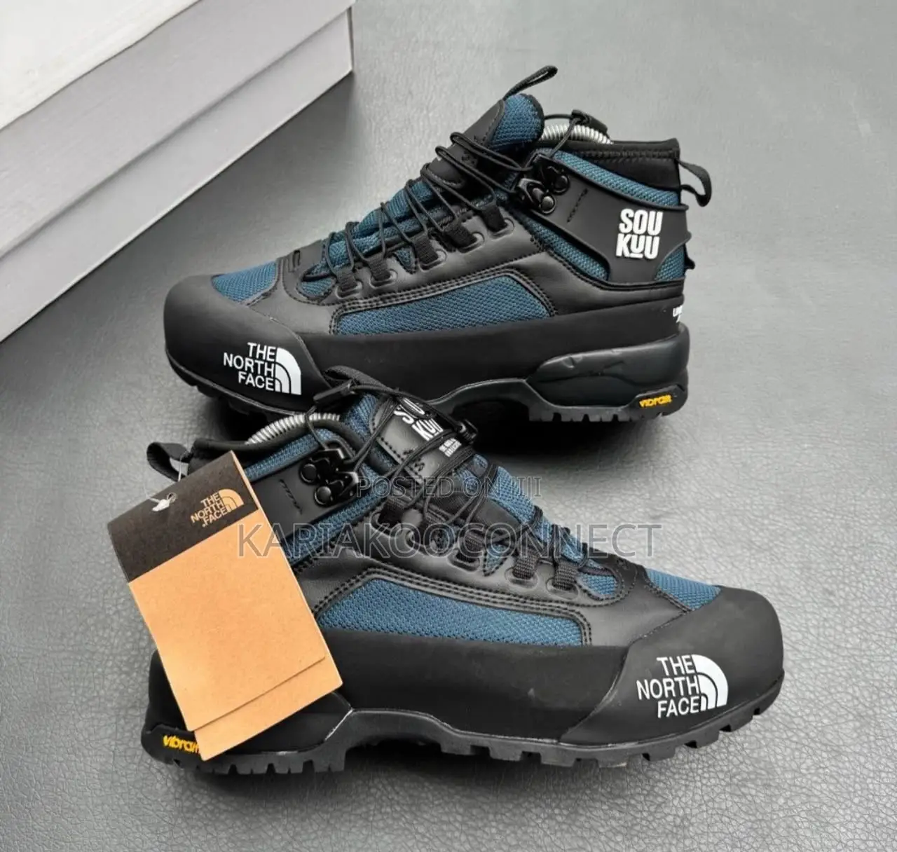 Lace-Up Hiking Boots With Vibram Sole