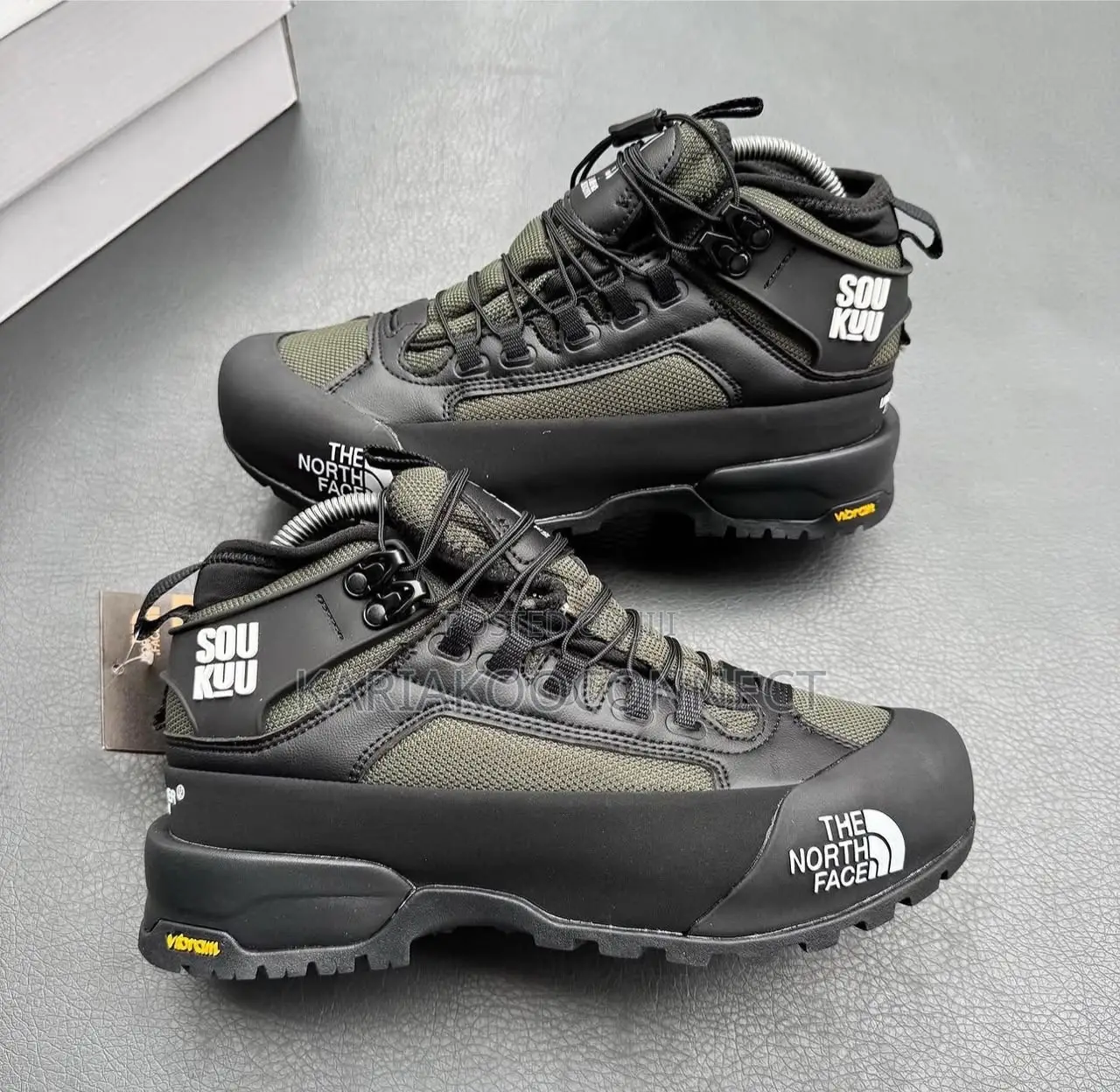 Lace-Up Hiking Boots With Vibram Sole