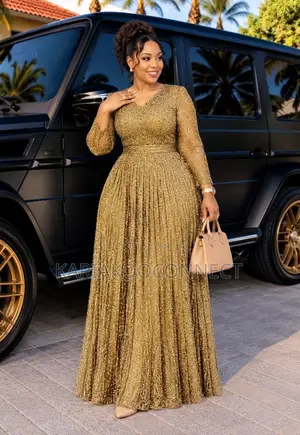 Sparkle Lace Pleated Maxi Dinner Dress