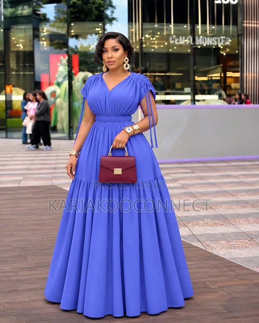 Camel Brown Flowy Tiered Maxi Dress