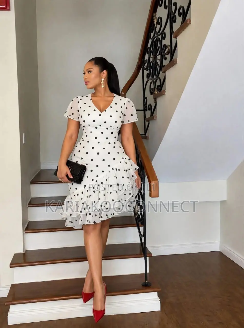 Chic Polka Dot Ruffle Dress