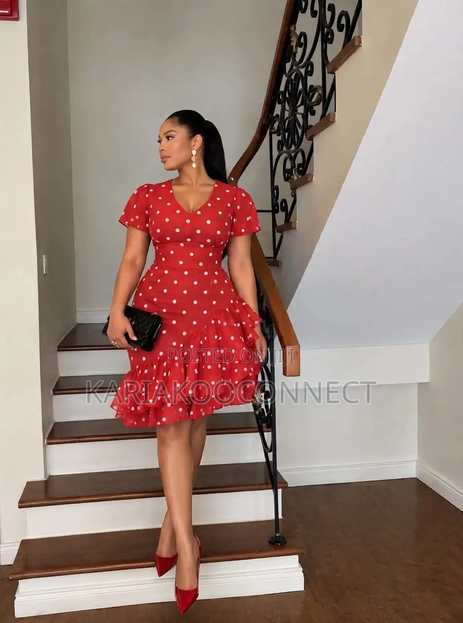 Chic Polka Dot Ruffle Dress
