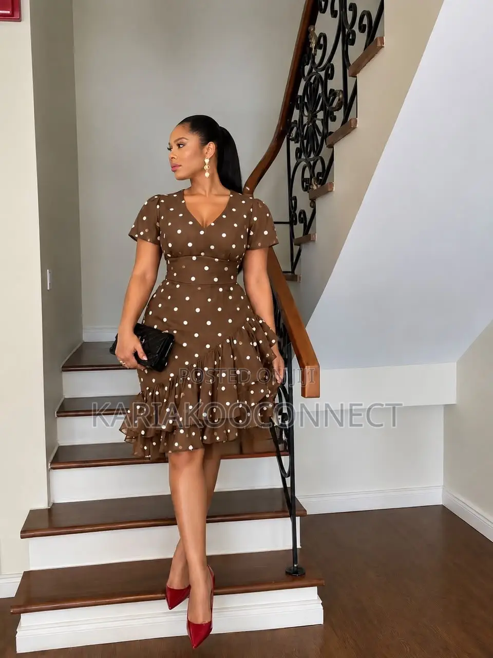 Chic Polka Dot Ruffle Dress