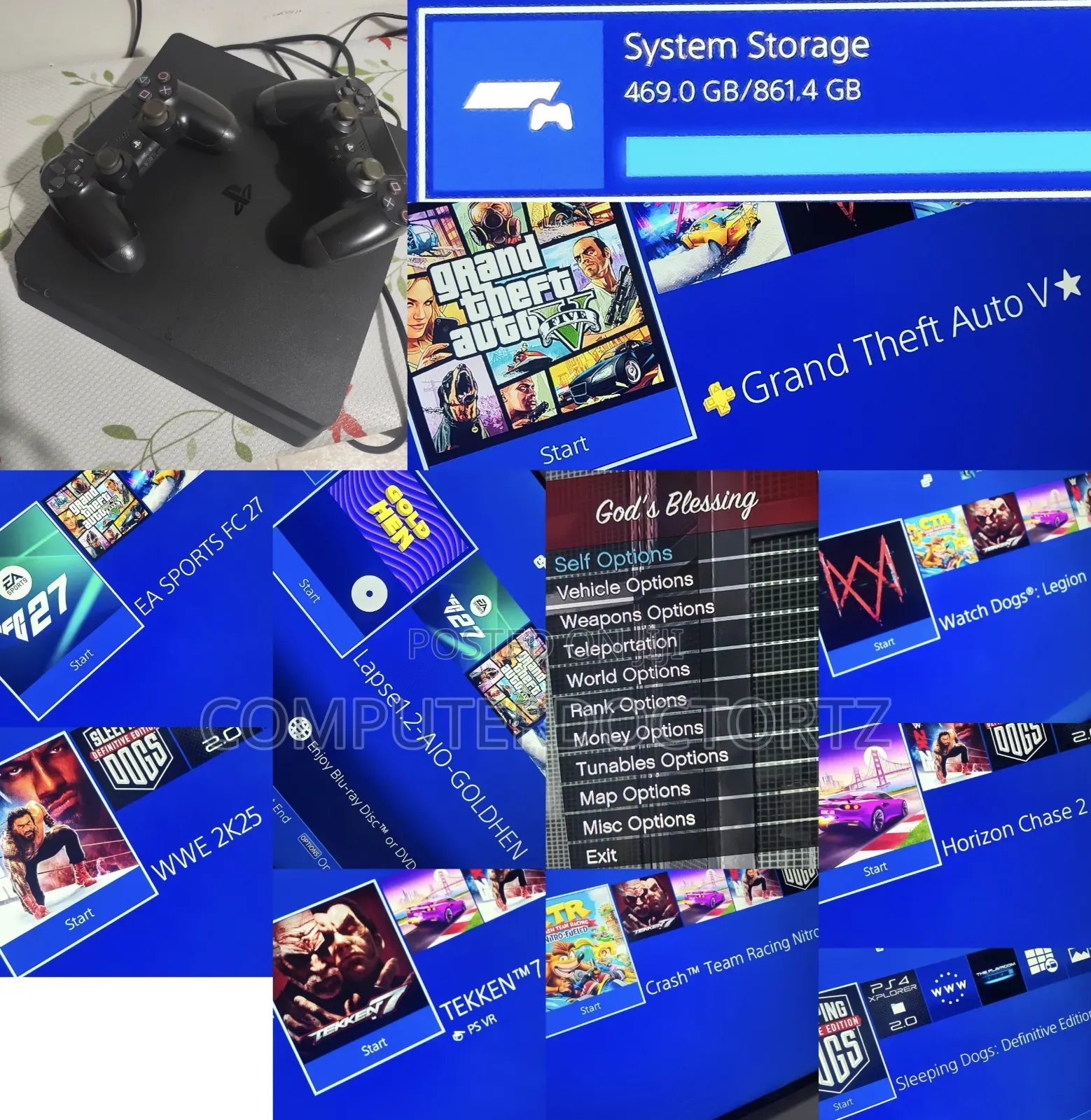 PS4 Slim - Chipped
861GB Storage
Ina Games 9 Ndani